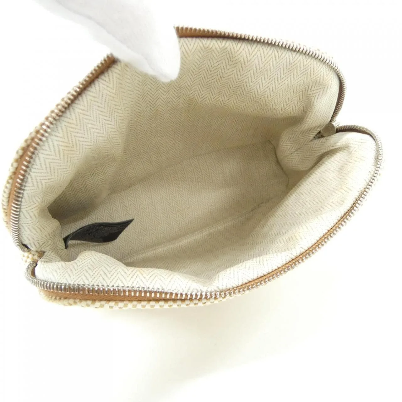 HERMES Bolide 103971M Pouch Canvas 黑色 帆布 中古品B - 縮圖 5