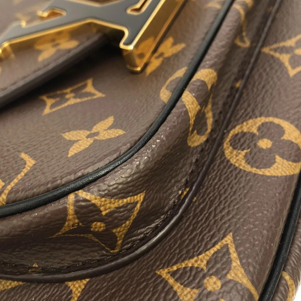 LOUIS VUITTON M45592 Shoulder Monogram 黑色 Monogram 中古品A - 縮圖 5