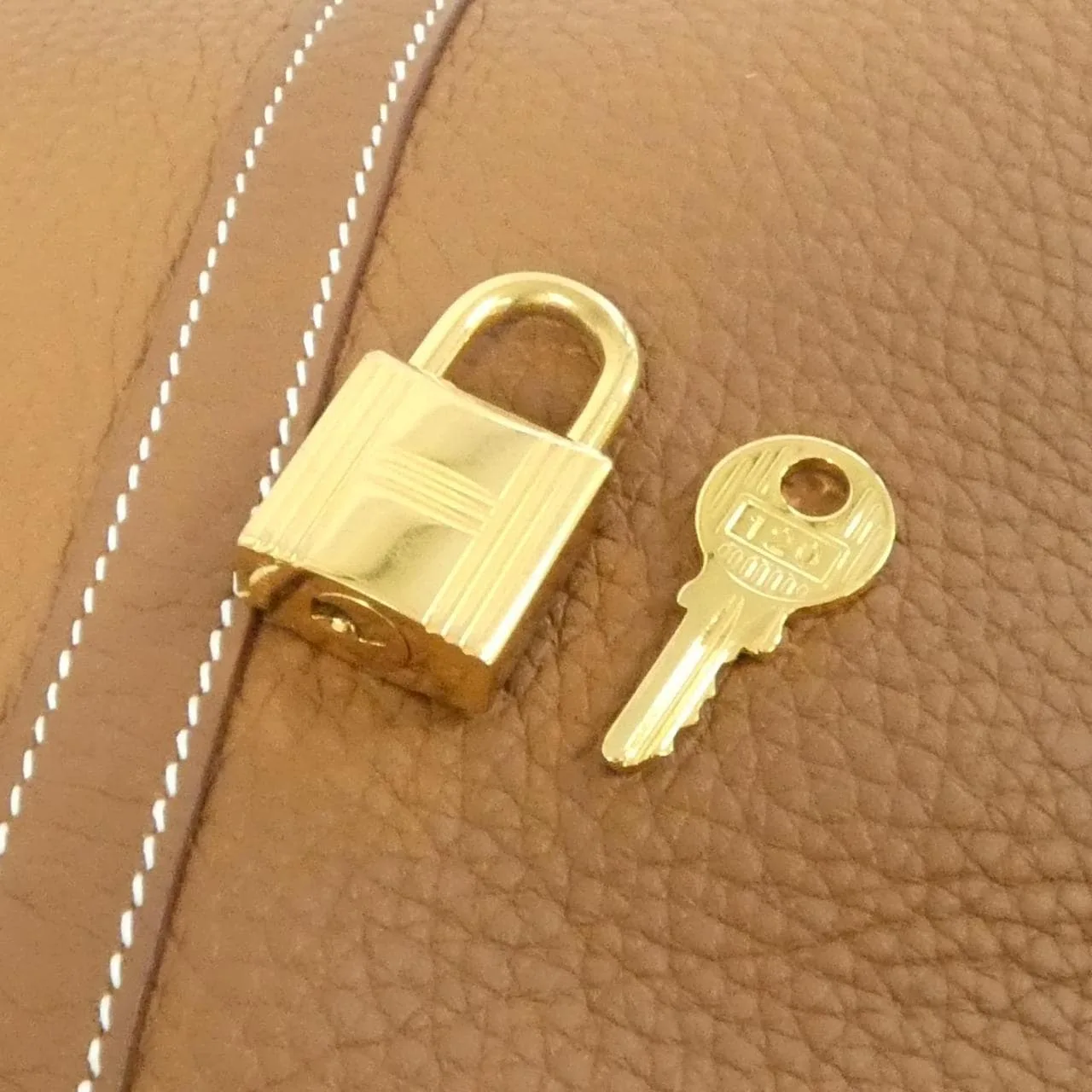 HERMES Picotin 060991CC Handbag Clemence Gold Clemence Leather Rank A - Thumbnail 4