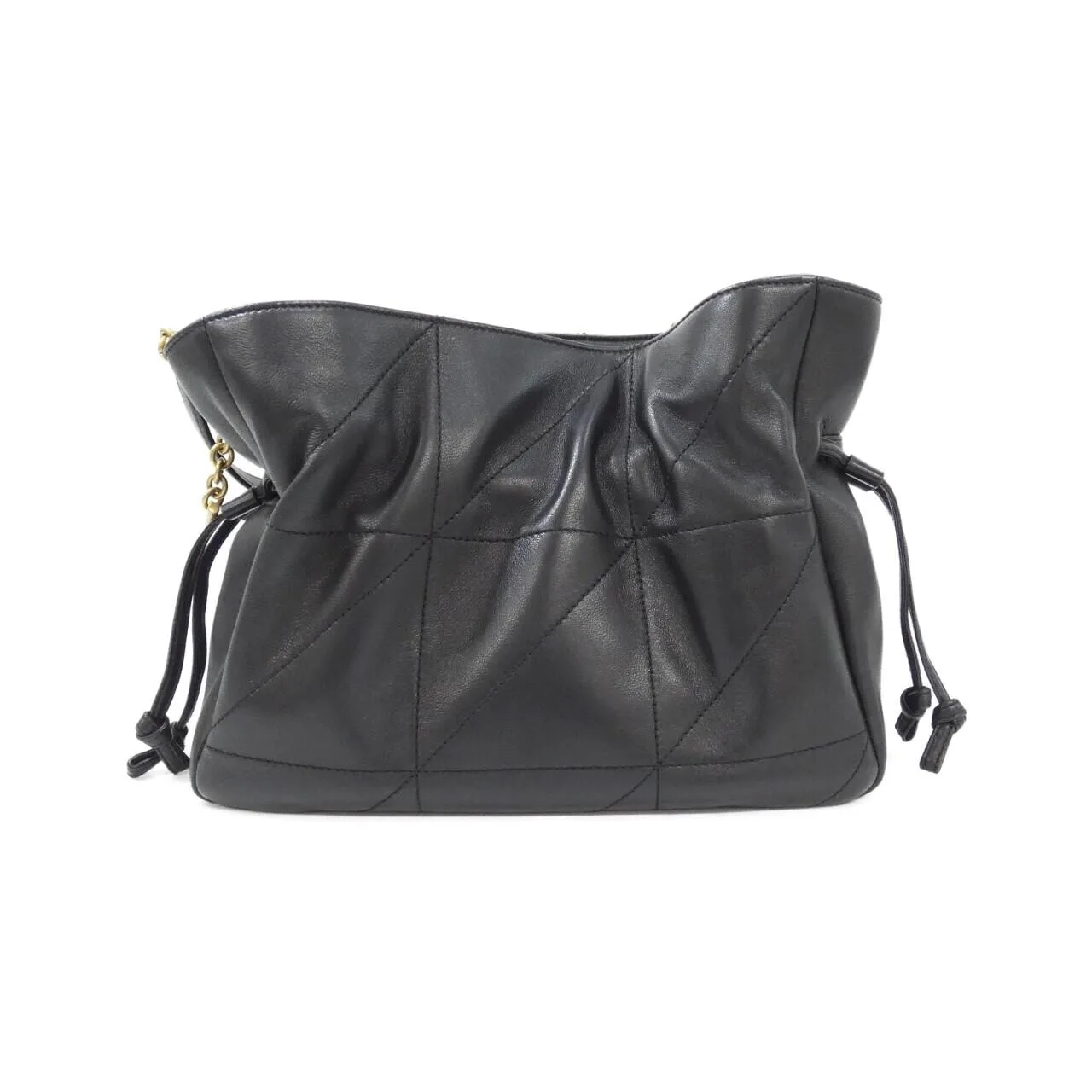 SAINT LAURENT 862712 AAB32 Shoulder Lambskin 黑色 羊皮 中古品A - 縮圖 2