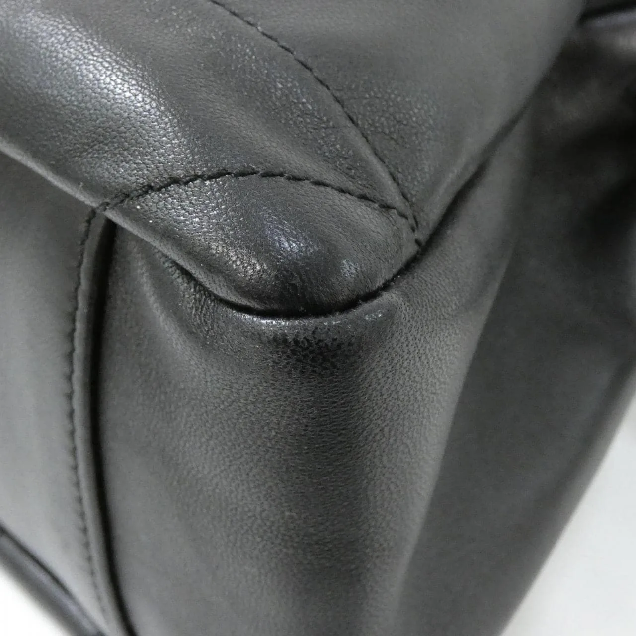 SAINT LAURENT 862712 AAB32 Shoulder Lambskin 黑色 羊皮 中古品A - 縮圖 3