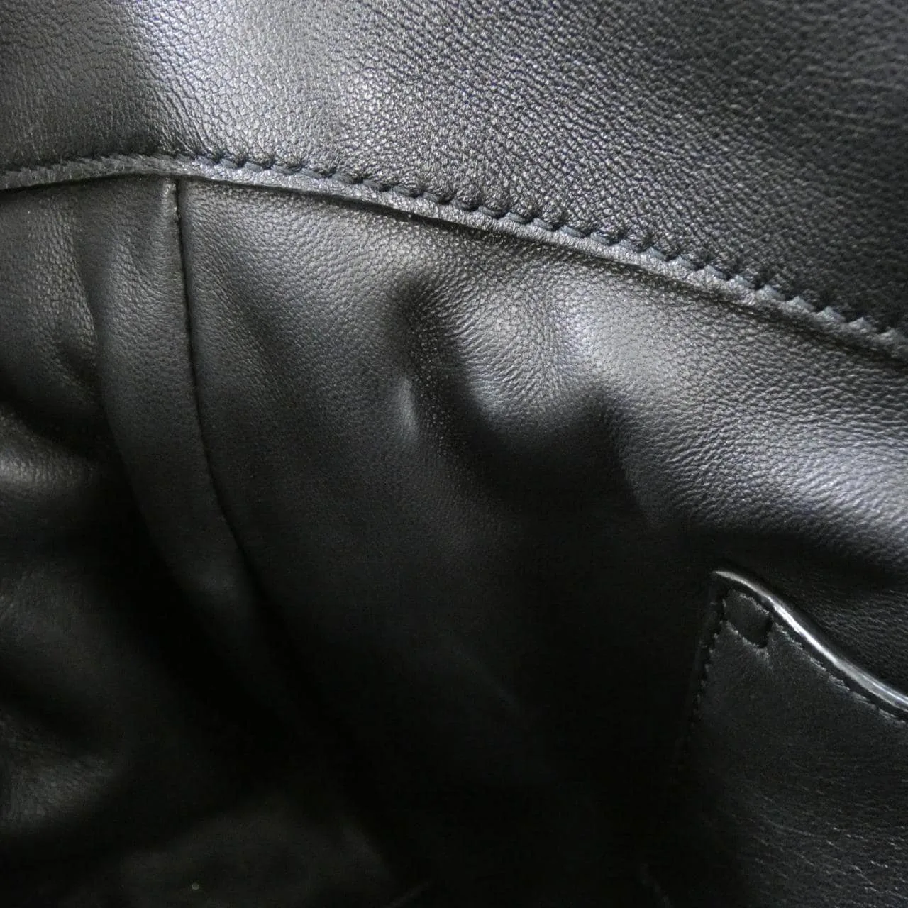 SAINT LAURENT 862712 AAB32 Shoulder Lambskin 黑色 羊皮 中古品A - 縮圖 8