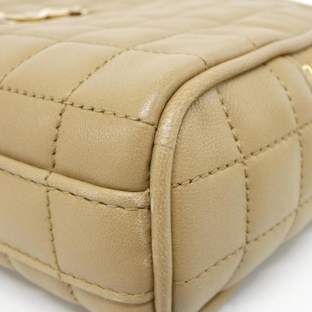 SAINT LAURENT 764809 AABVP Shoulder Lambskin 黑色 羊皮 中古品A - 縮圖 3