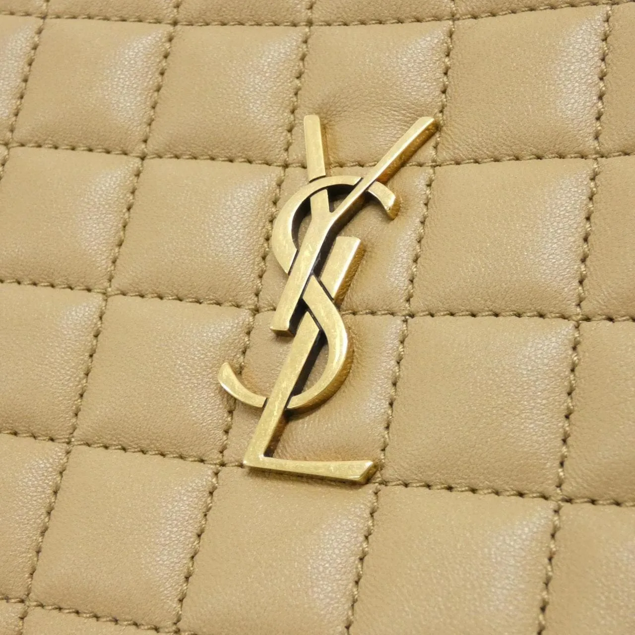 SAINT LAURENT 764809 AABVP Shoulder Lambskin 黑色 羊皮 中古品A - 縮圖 4