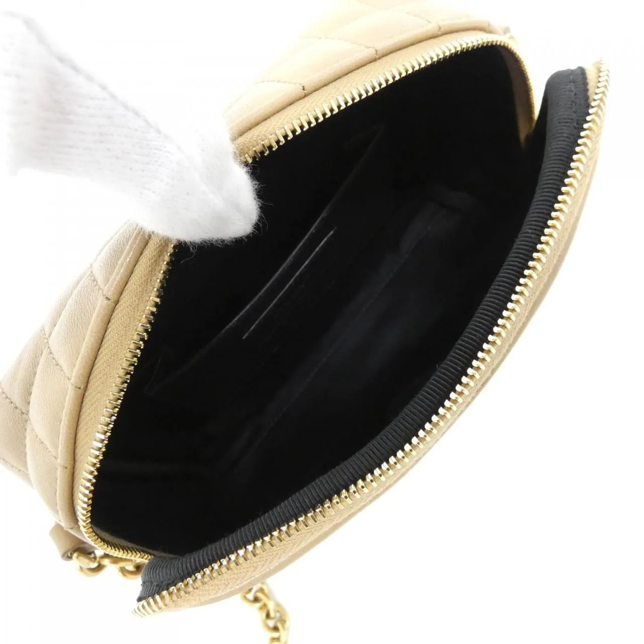 SAINT LAURENT 764809 AABVP Shoulder Lambskin 黑色 羊皮 中古品A - 縮圖 8