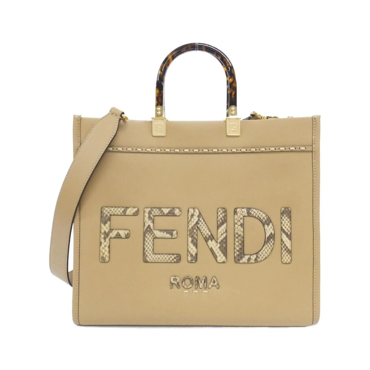 FENDI Sunshine Shopper 8BH386 AHN5 Handbag Leather