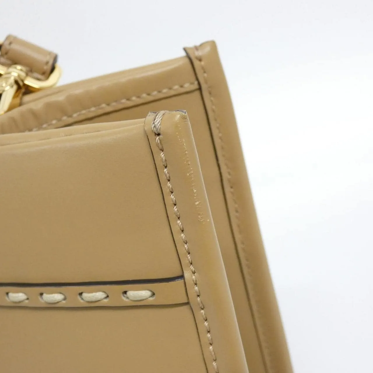 FENDI Sunshine Shopper 8BH386 AHN5 Handbag Leather Black Leather Rank B - Thumbnail 5