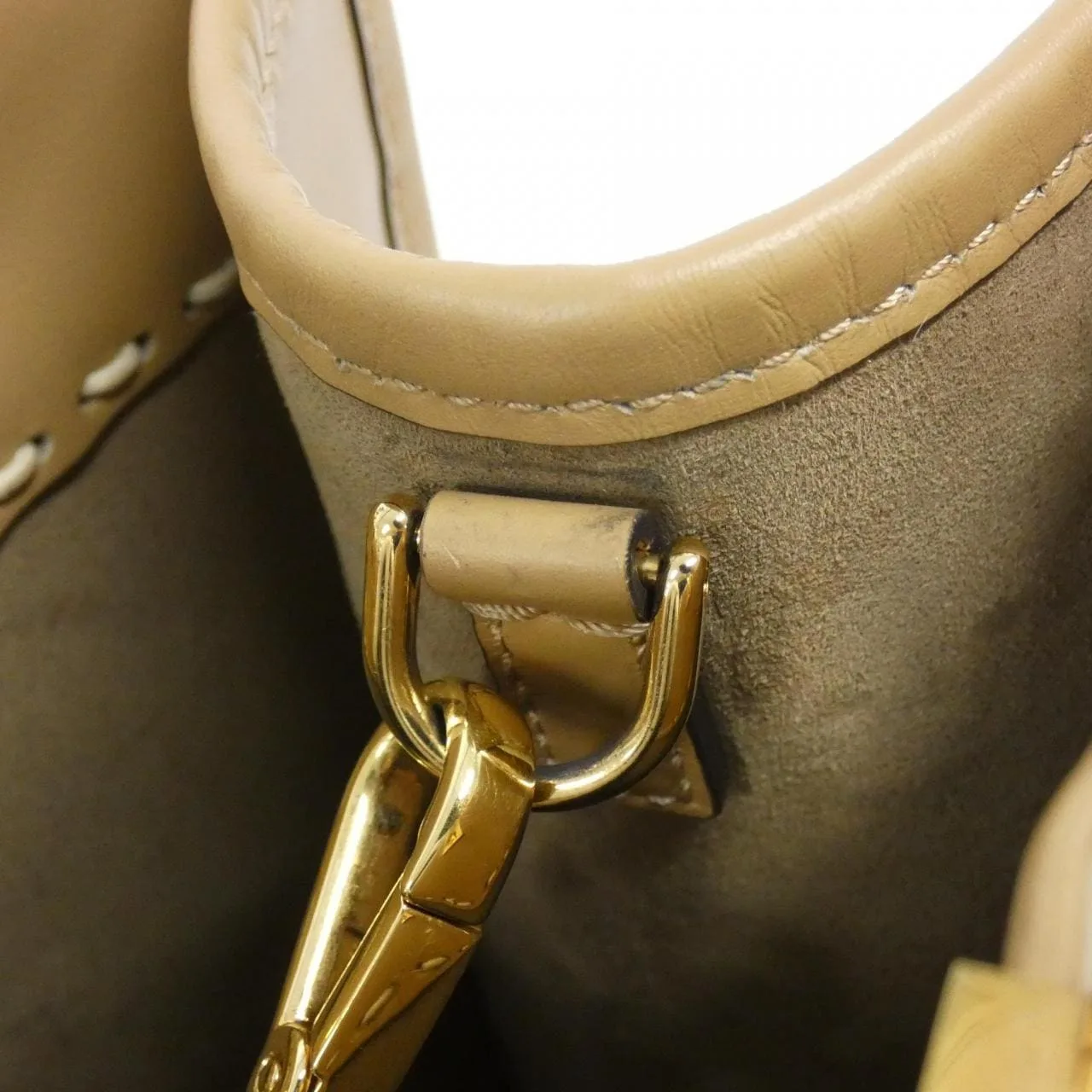 FENDI Sunshine Shopper 8BH386 AHN5 Handbag Leather Black Leather Rank B - Thumbnail 10