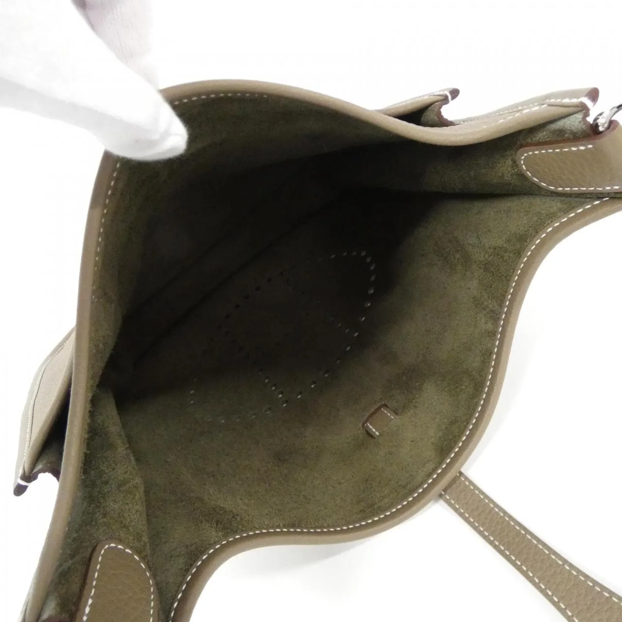 HERMES Evelyne 056277CK Shoulder Clemence Etoupe Clemence Leather Rank A - Thumbnail 5