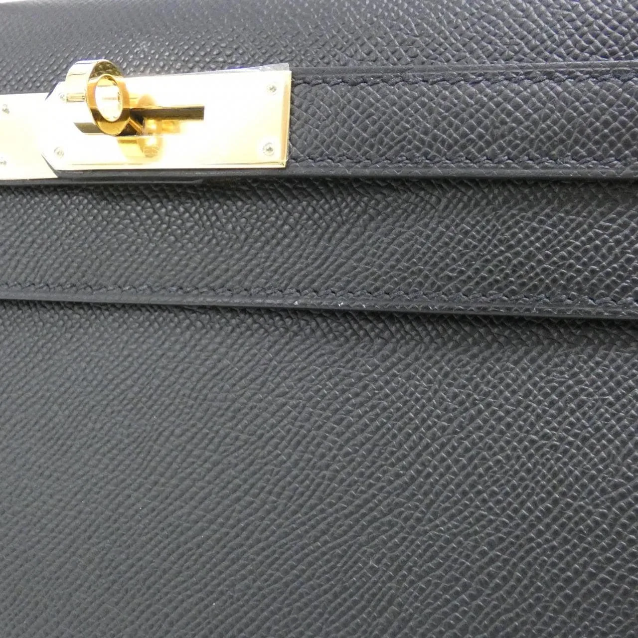 HERMES Kelly 042319CC Handbag Epsom Black Epsom Leather Rank A - Thumbnail 4