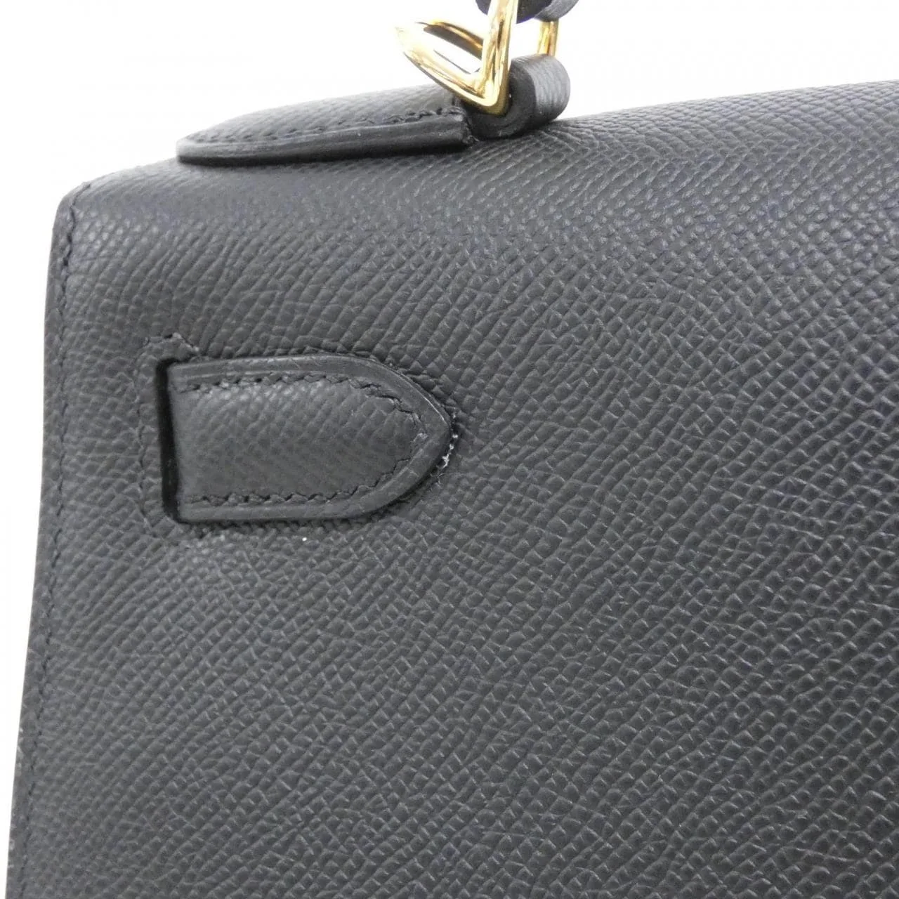 HERMES Kelly 042319CC Handbag Epsom Black Epsom Leather Rank A - Thumbnail 6