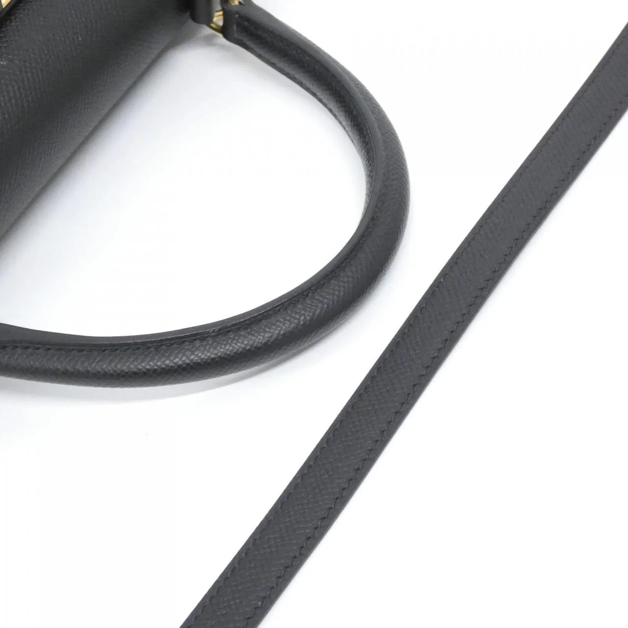 HERMES Kelly 042319CC Handbag Epsom Black Epsom Leather Rank A - Thumbnail 8