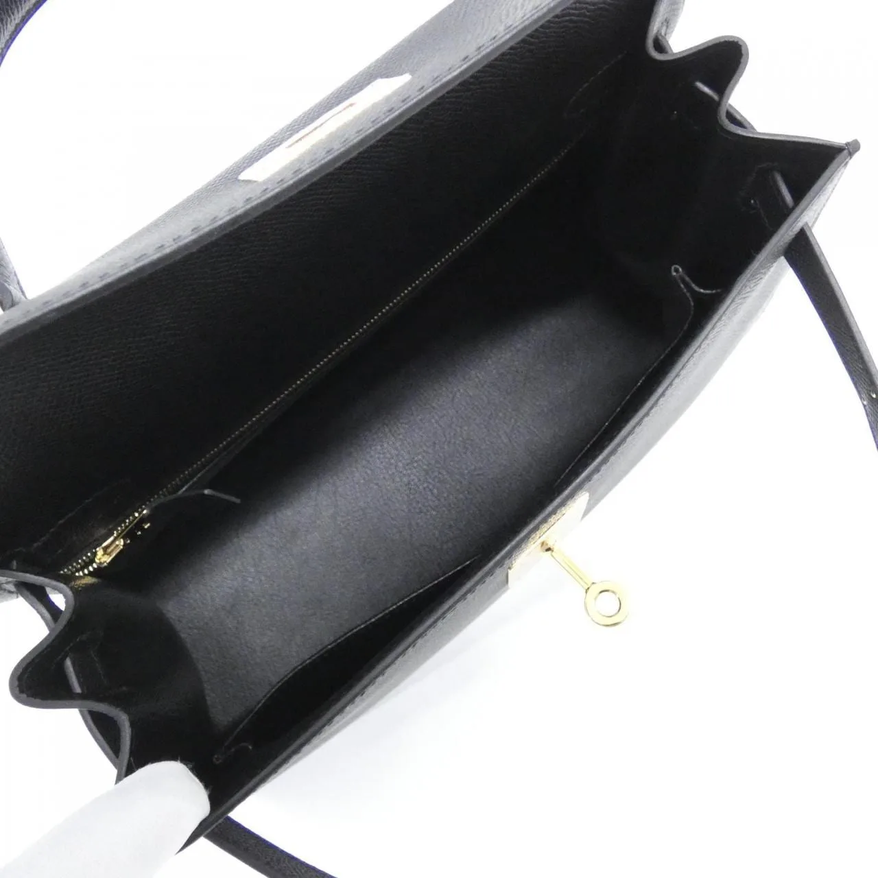 HERMES Kelly 042319CC Handbag Epsom Black Epsom Leather Rank A - Thumbnail 9