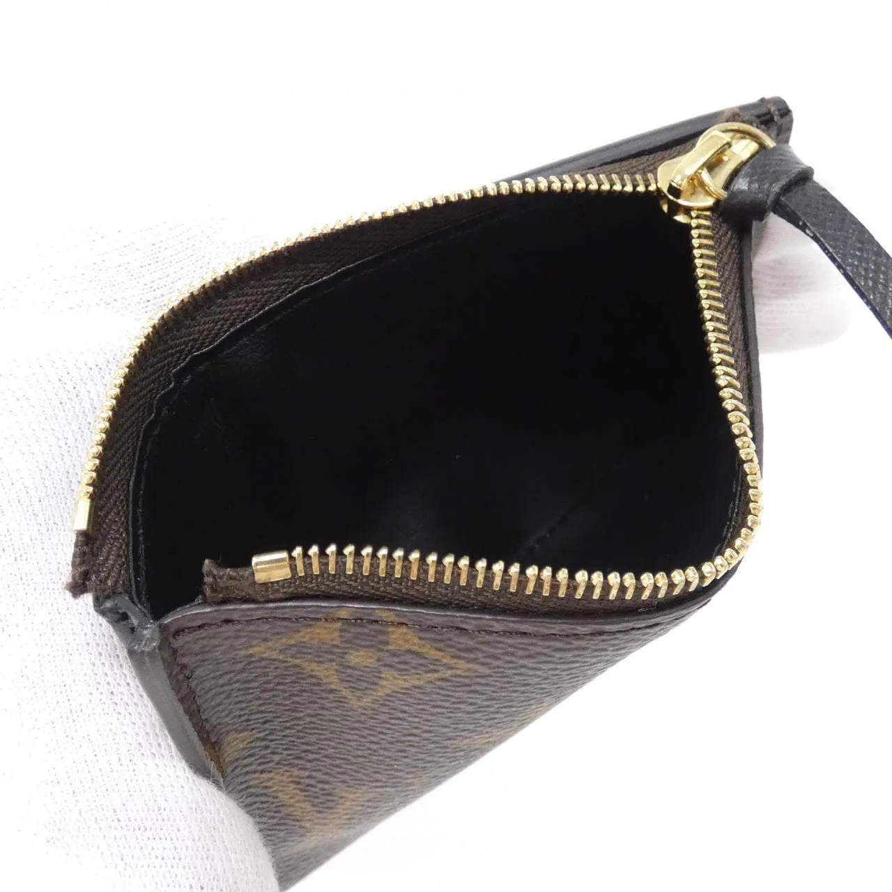 LOUIS VUITTON M81557 Wallet Monogram 黑色 Monogram 中古品A - 縮圖 8