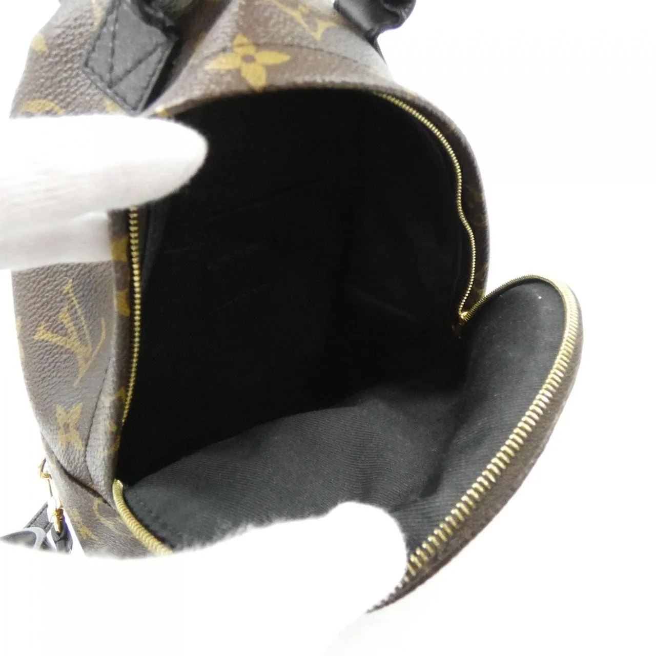 LOUIS VUITTON Palm Springs M44873 Backpack Monogram 黑色 Monogram 中古品A - 縮圖 8