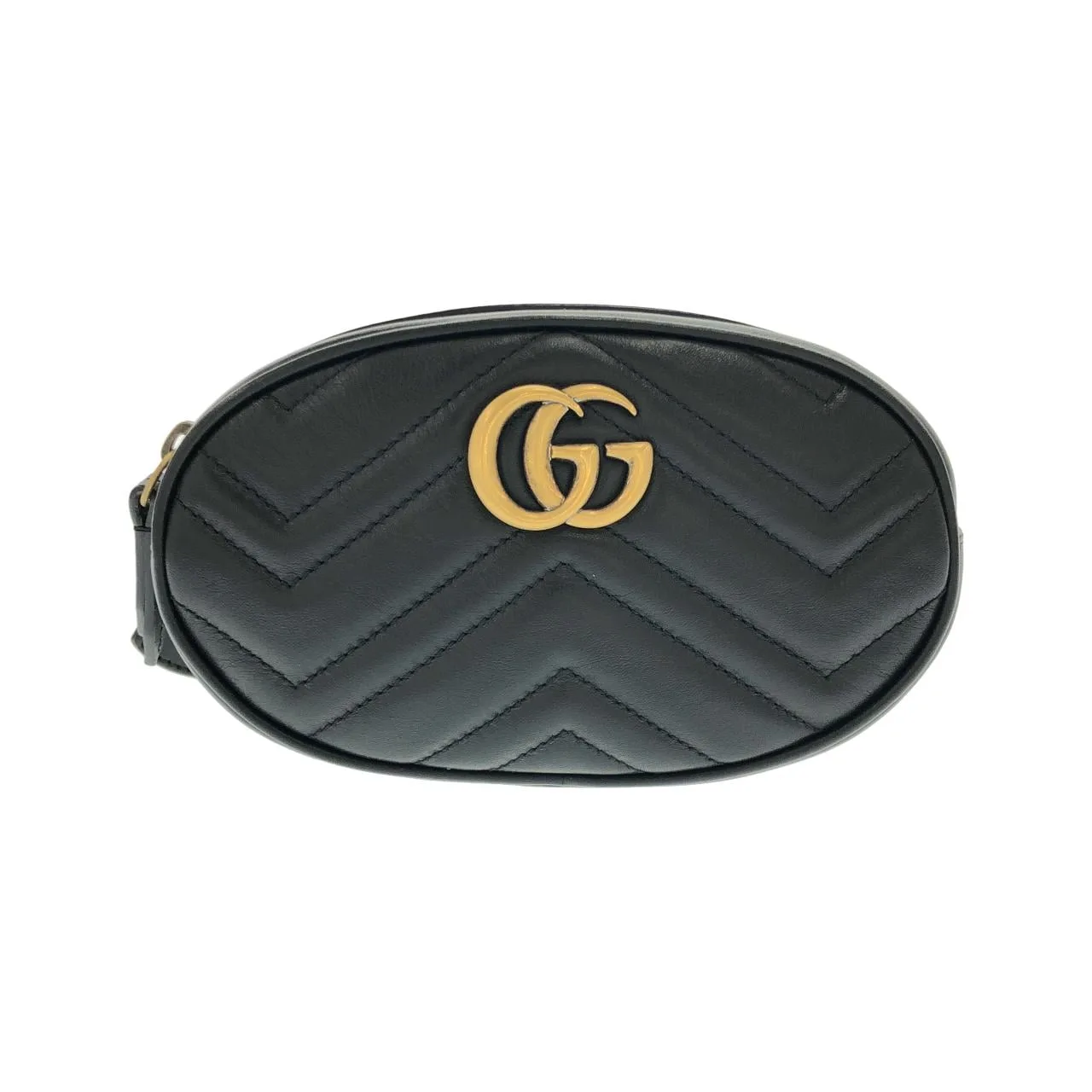 GUCCI 476434 DSVRT Belt Leather Black
