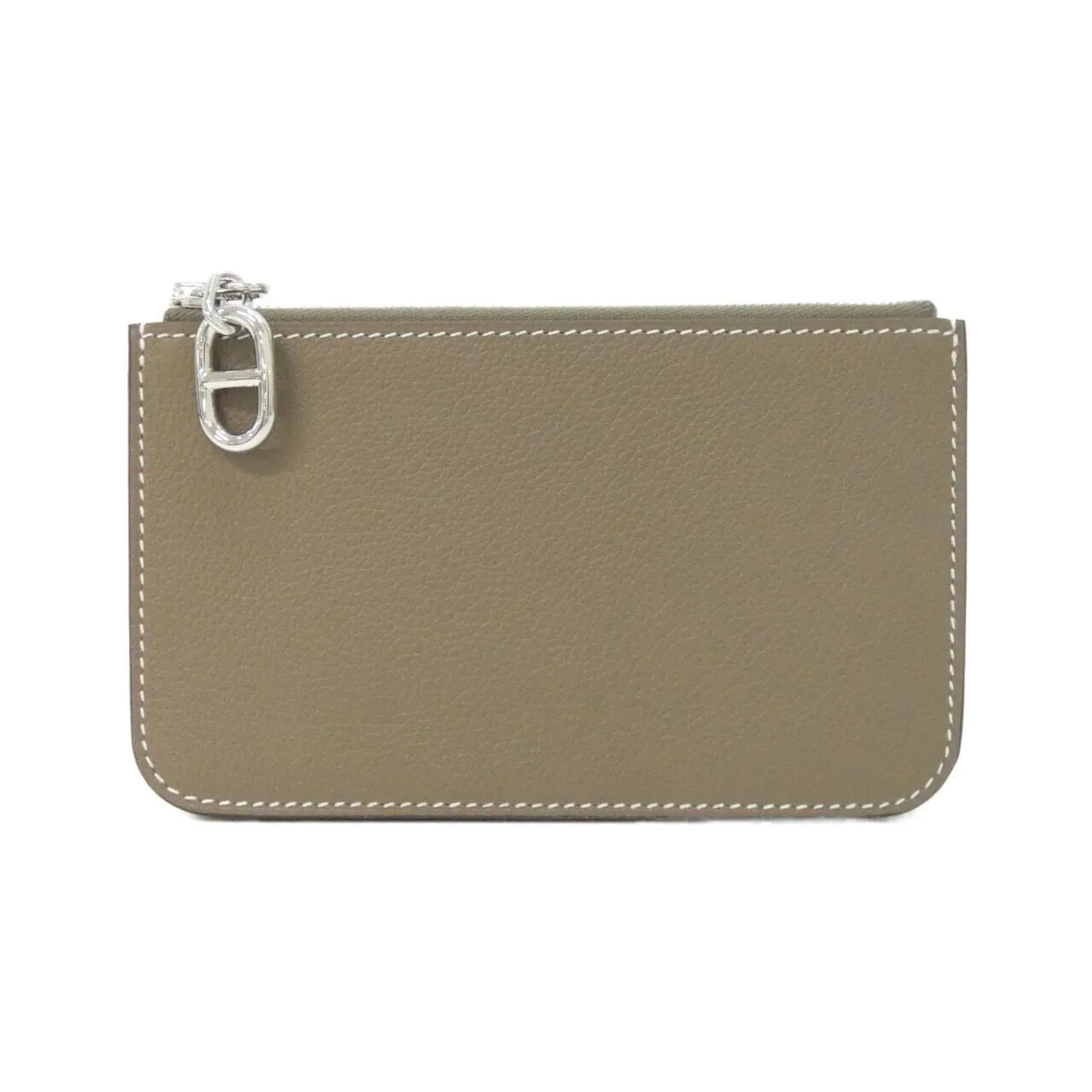 HERMES 086311CK Card Case Etoupe