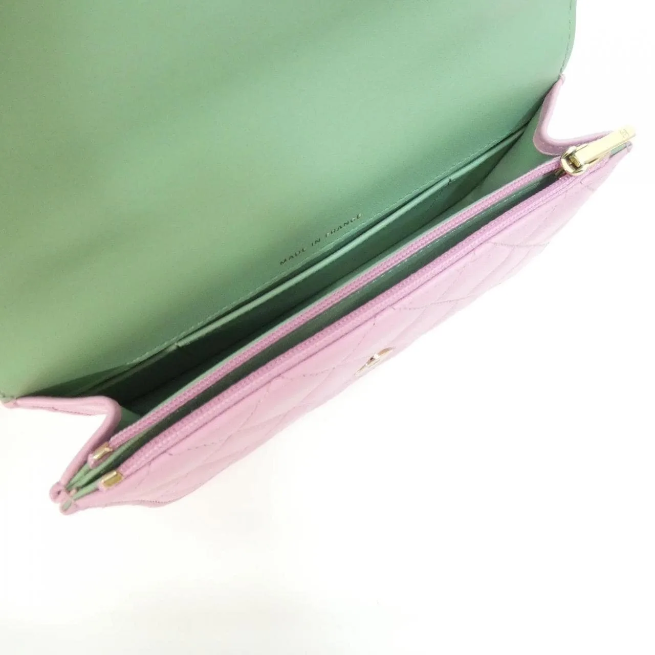 CHANEL Chanel 19 AP3226 Wallet Lambskin Green Lambskin Rank A - Thumbnail 10