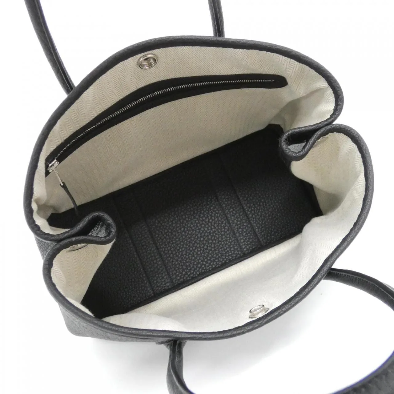 HERMES Garden Party 051568CK Tote Black Rank A - Thumbnail 5