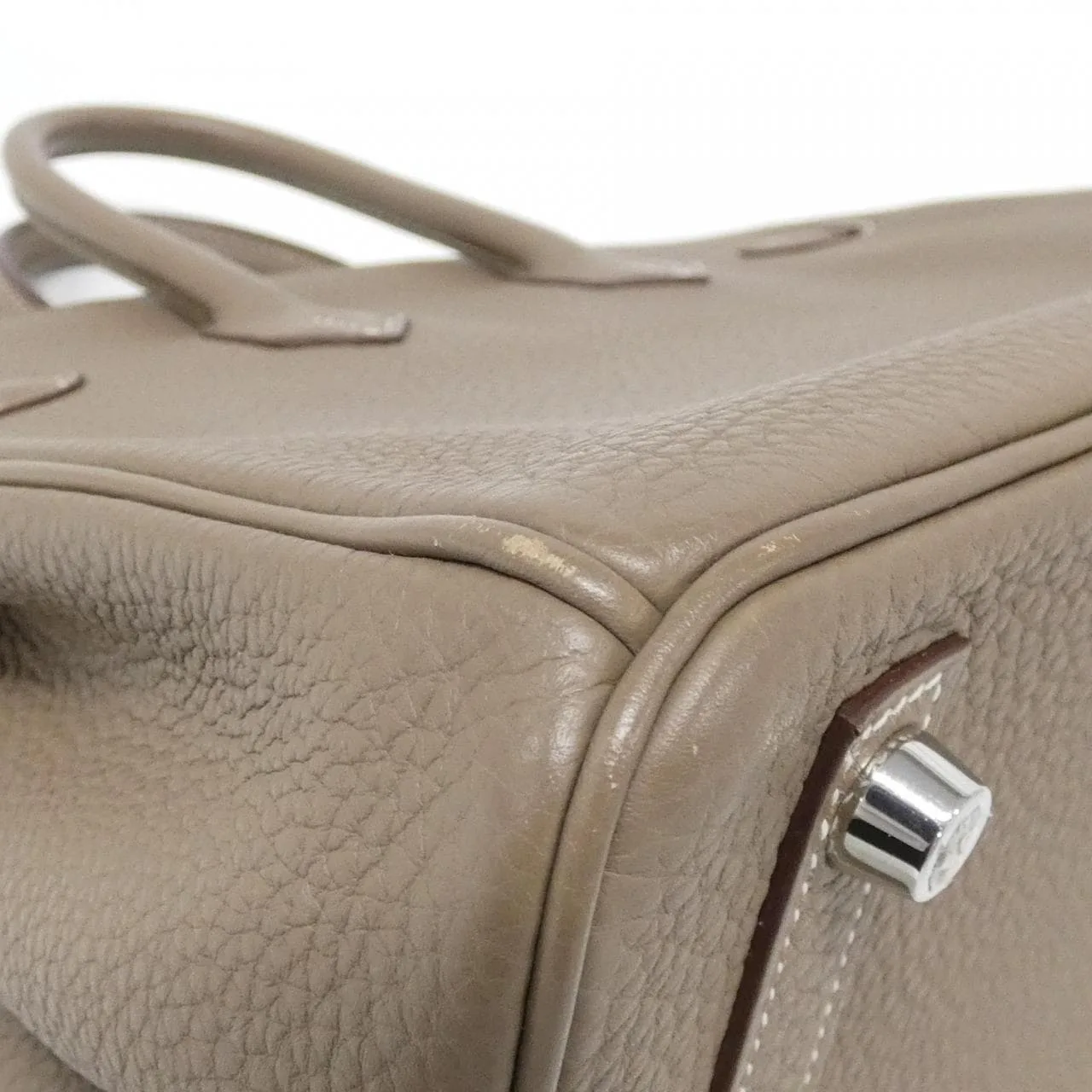 HERMES Birkin 041344CK Handbag Togo Etoupe Togo Leather Rank A - Thumbnail 3