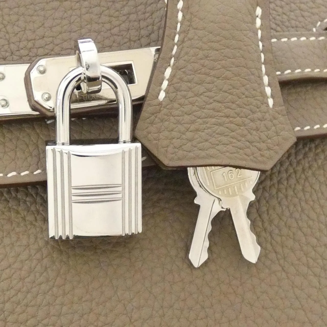 HERMES Birkin 041344CK Handbag Togo Etoupe Togo Leather Rank A - Thumbnail 6