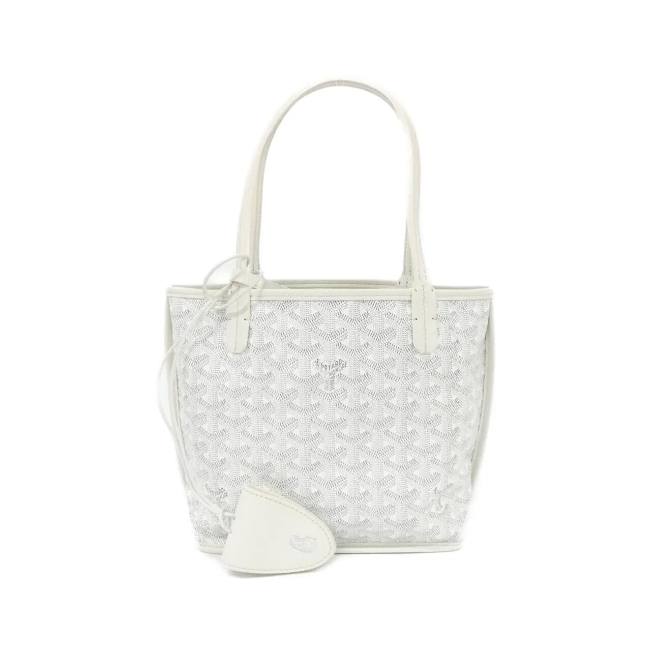 GOYARD Anjou Handbag Canvas White