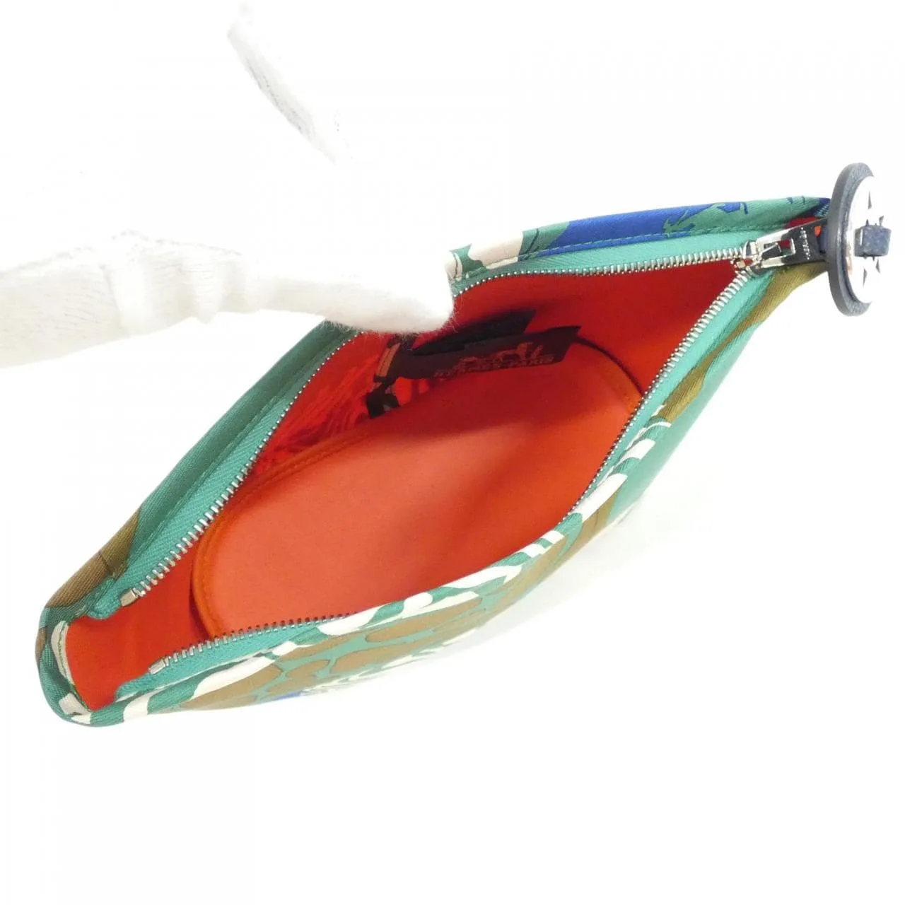 HERMES 084670CJ Pouch Epsom 銀色 Epsom 皮 中古品A - 縮圖 5