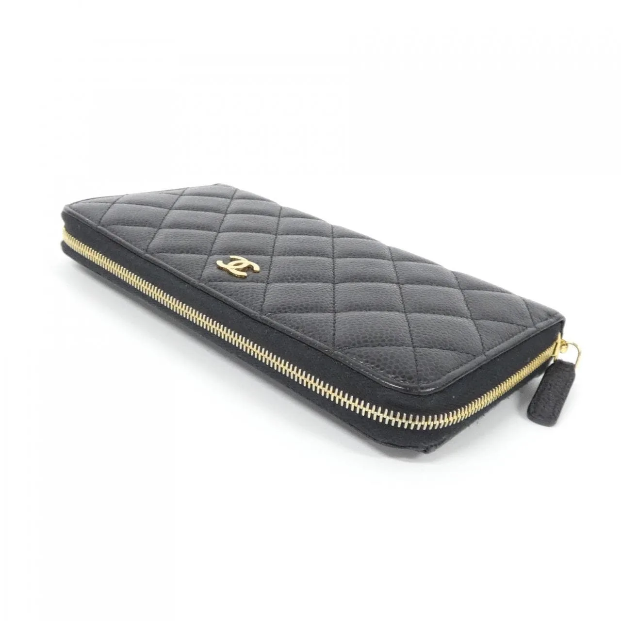 CHANEL Timeless Classic AP0242 Wallet Grained Calfskin 黑色 荔枝紋牛皮 中古品B - 縮圖 3