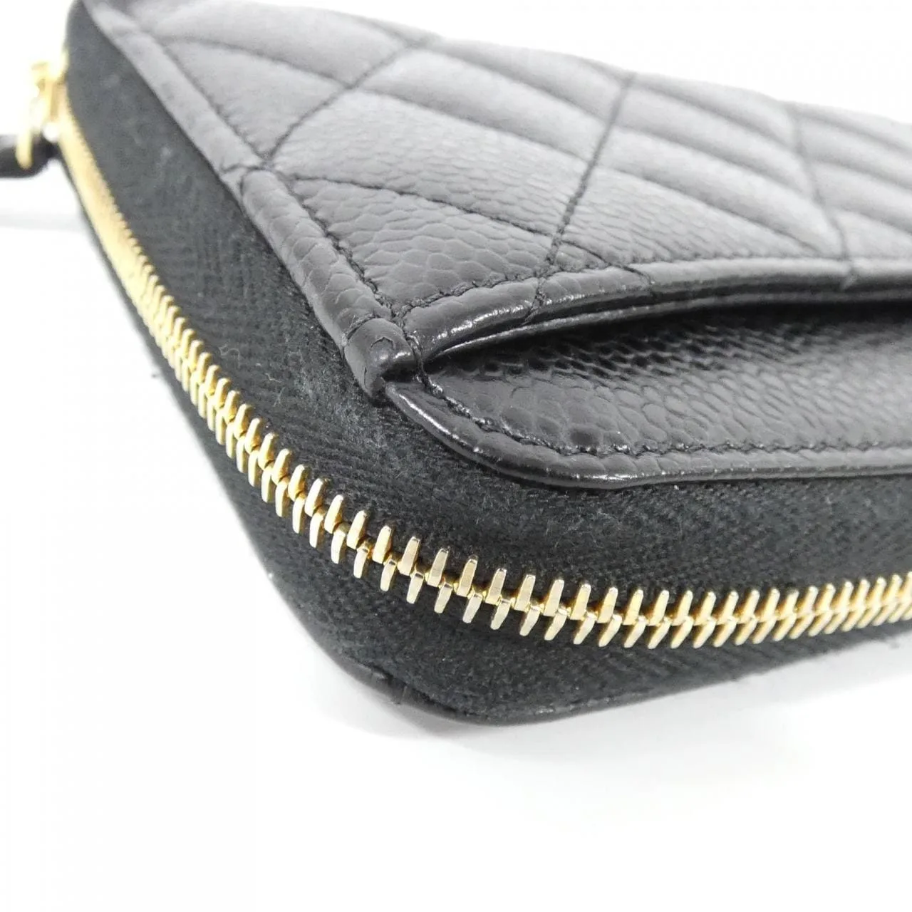 CHANEL Timeless Classic AP0242 Wallet Grained Calfskin 黑色 荔枝紋牛皮 中古品B - 縮圖 4