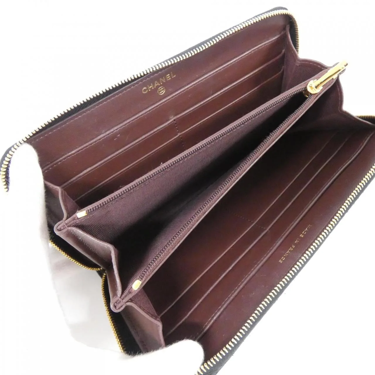 CHANEL Timeless Classic AP0242 Wallet Grained Calfskin 黑色 荔枝紋牛皮 中古品B - 縮圖 7