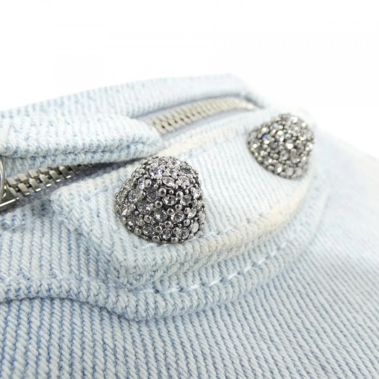 BALENCIAGA Le Cagole 776769 Coin Case Denim 藍色 牛仔布 中古品A - 縮圖 5