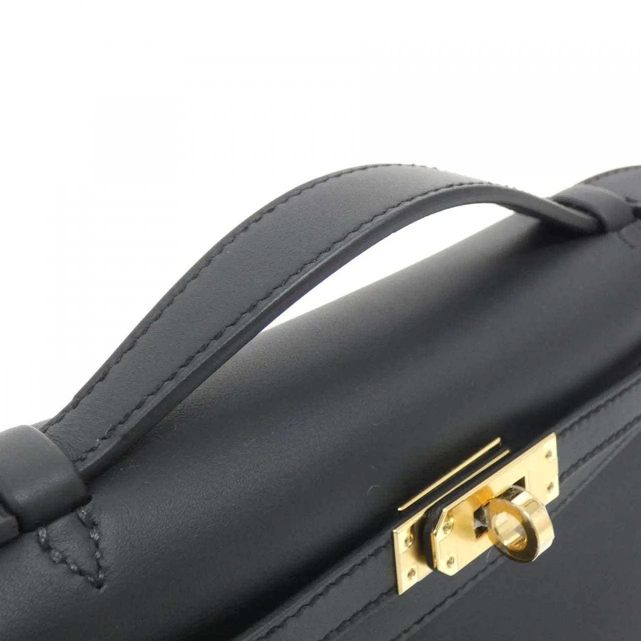 HERMES Kelly 049417CC Handbag Swift 黑色 Swift 皮 未使用品 - 縮圖 4