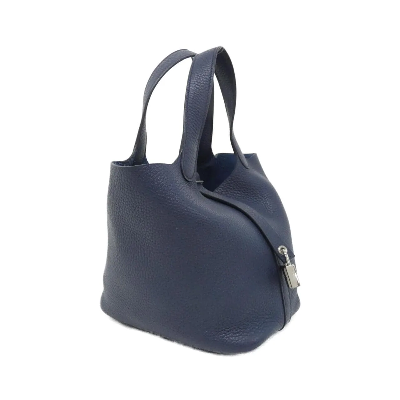 HERMES Picotin 056289CK Handbag Clemence Blue