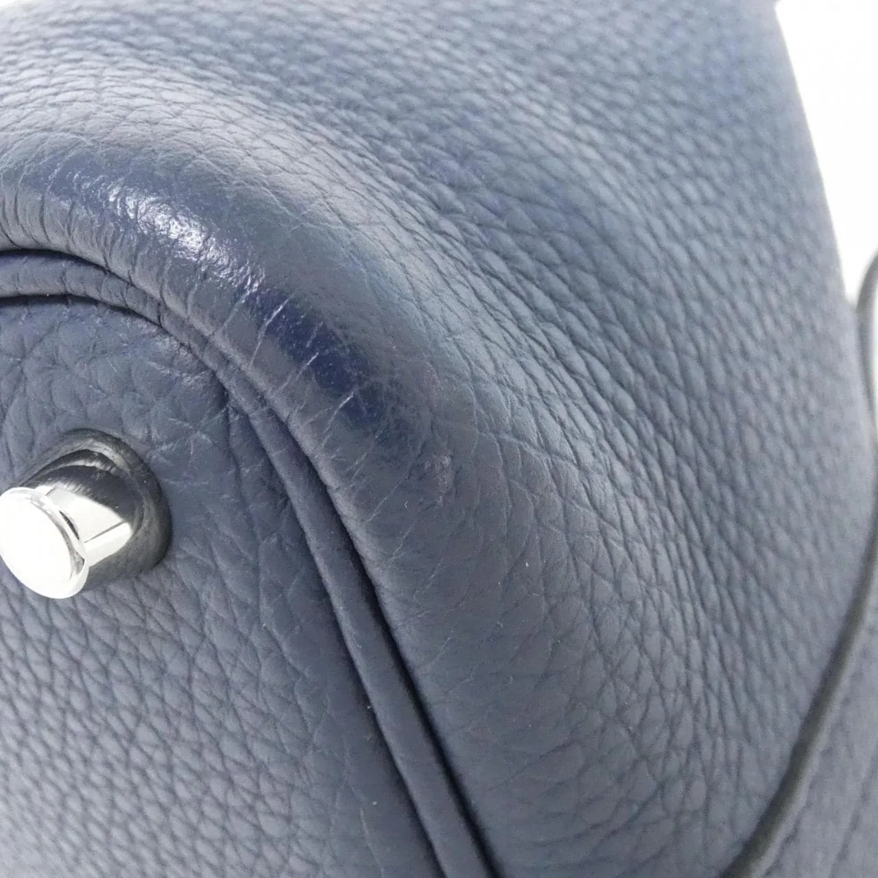 HERMES Picotin 056289CK Handbag Clemence Blue Clemence Leather Rank A - Thumbnail 2