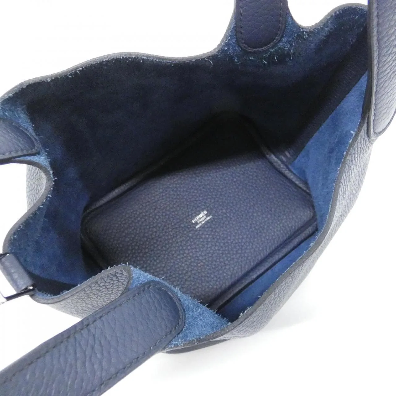 HERMES Picotin 056289CK Handbag Clemence Blue Clemence Leather Rank A - Thumbnail 6