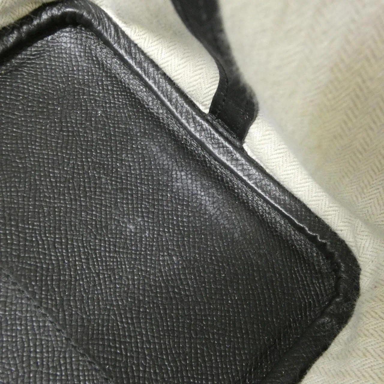 HERMES Garden Party 069574CK Tote Epsom Black Epsom Leather Rank A - Thumbnail 9