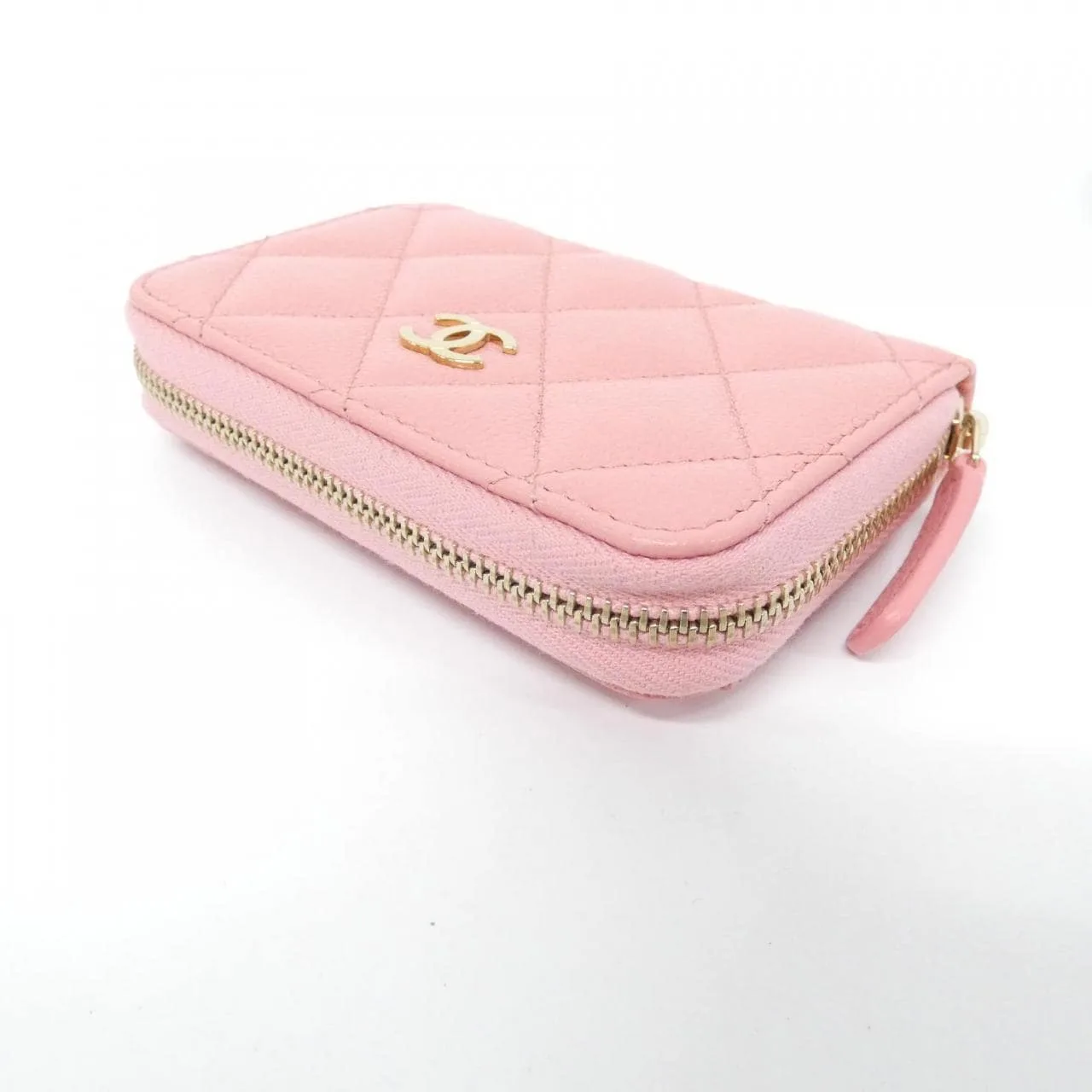 CHANEL Timeless Classic AP0216 Coin Case Grained Calfskin 粉色 荔枝紋牛皮 中古品A - 縮圖 3