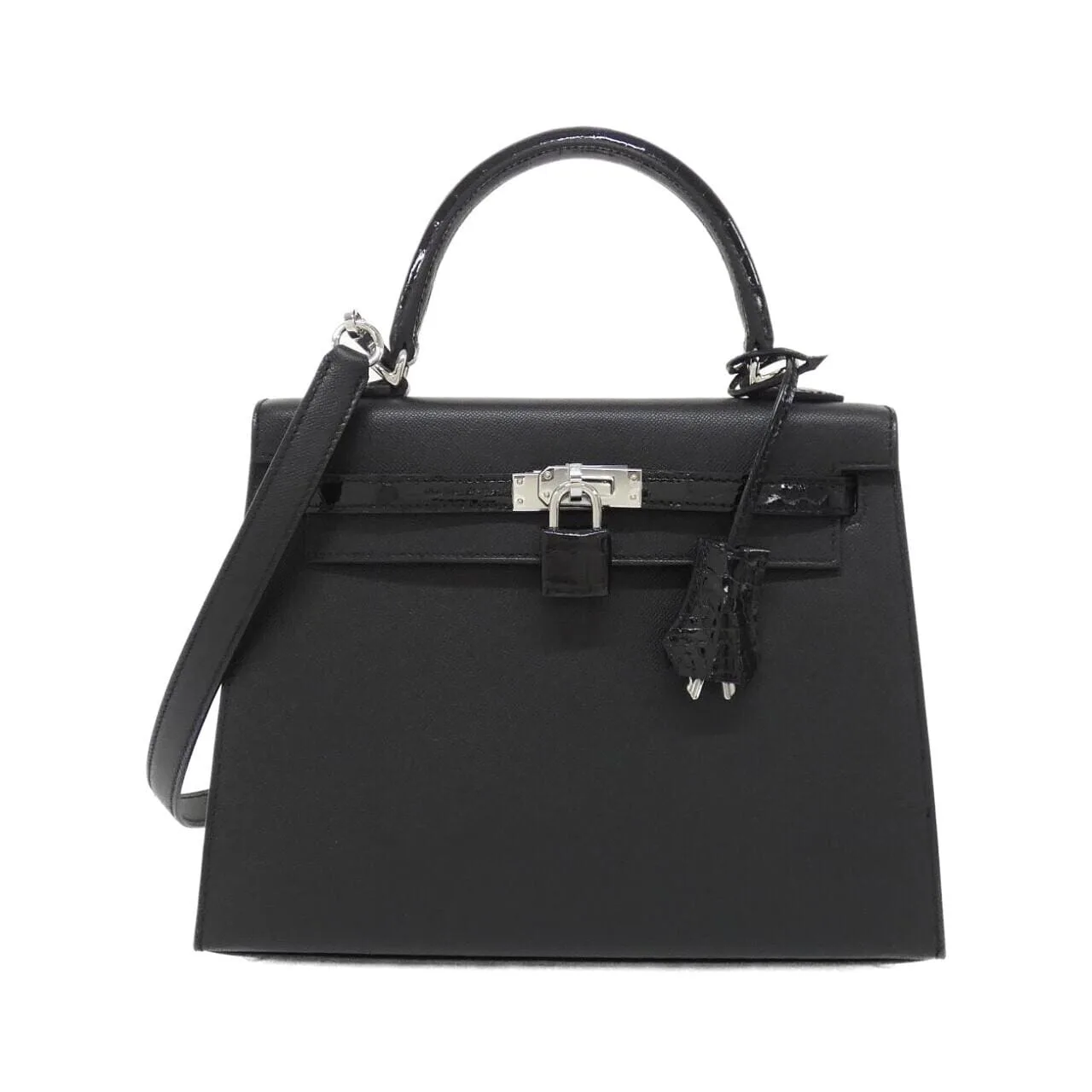 HERMES Kelly 082735CK Handbag Black