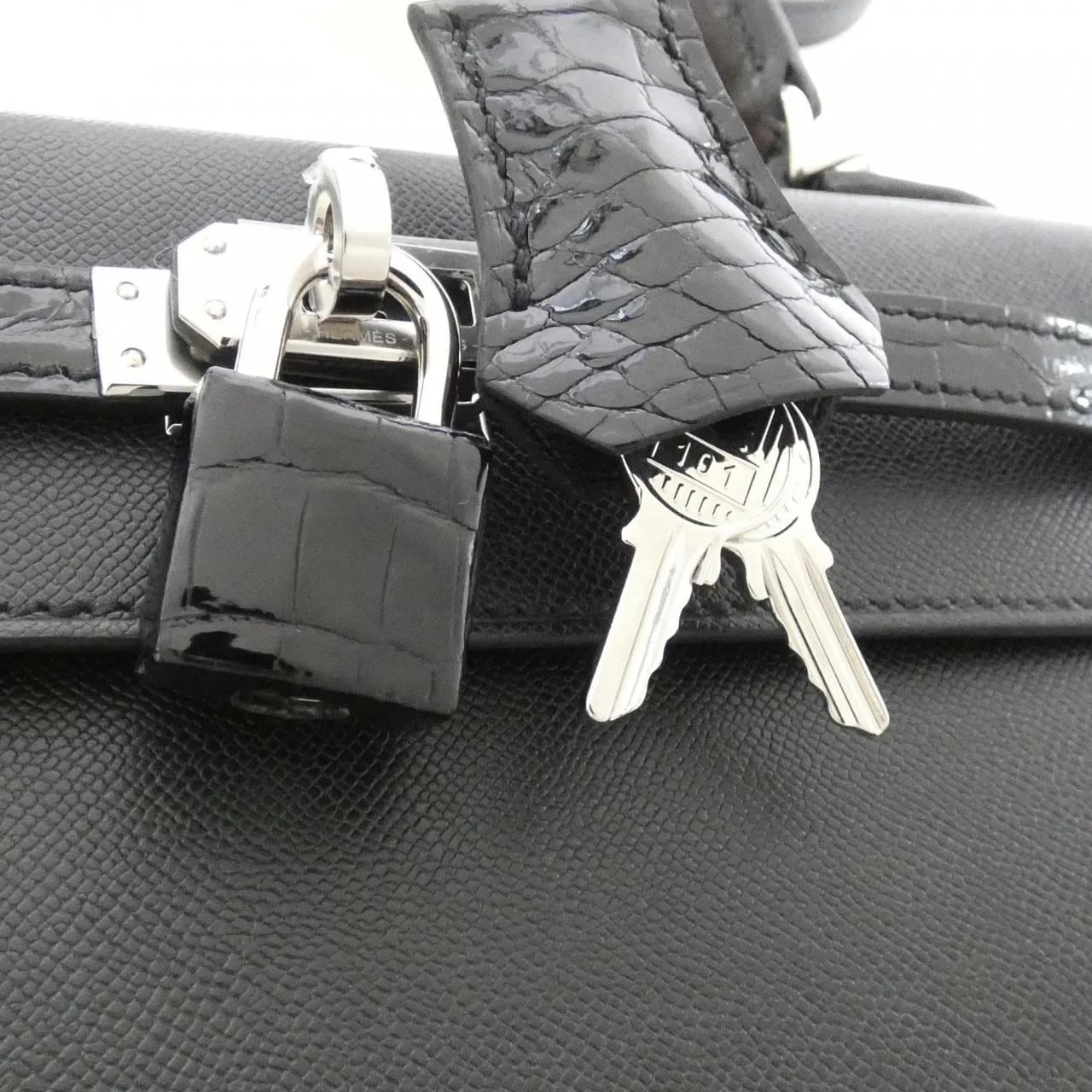 HERMES Kelly 082735CK Handbag Black Rank A - Thumbnail 4