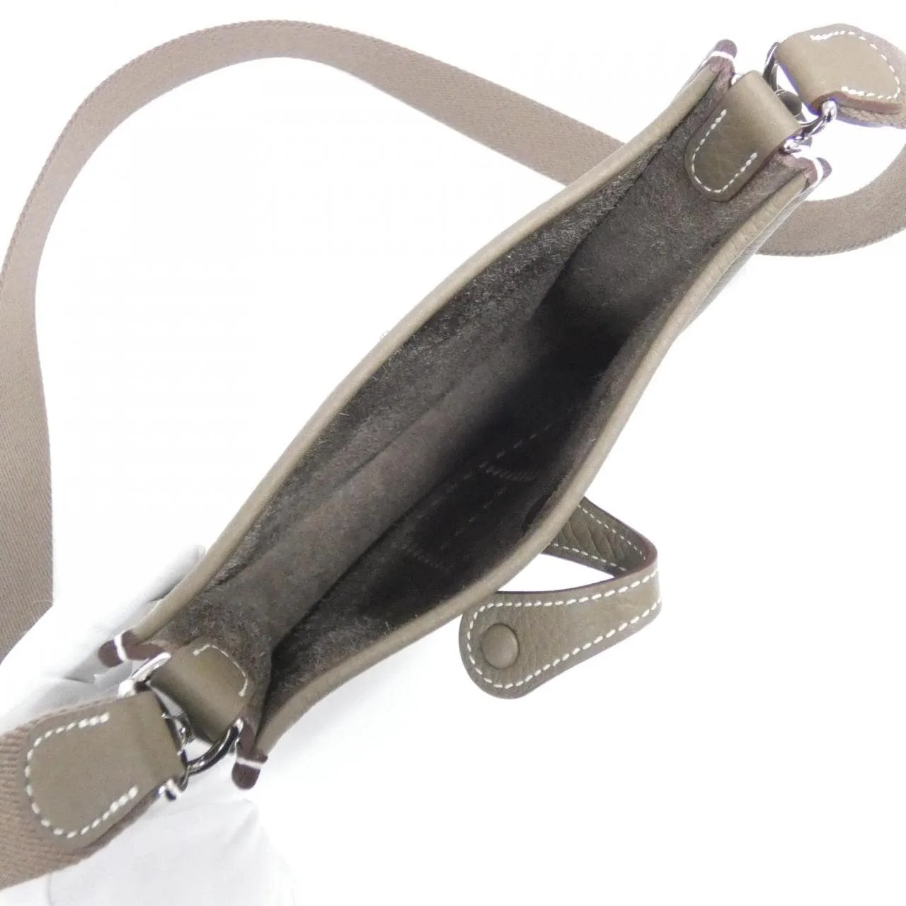 HERMES Evelyne 069426CK Shoulder Clemence Etoupe Clemence Leather Unused - Thumbnail 5