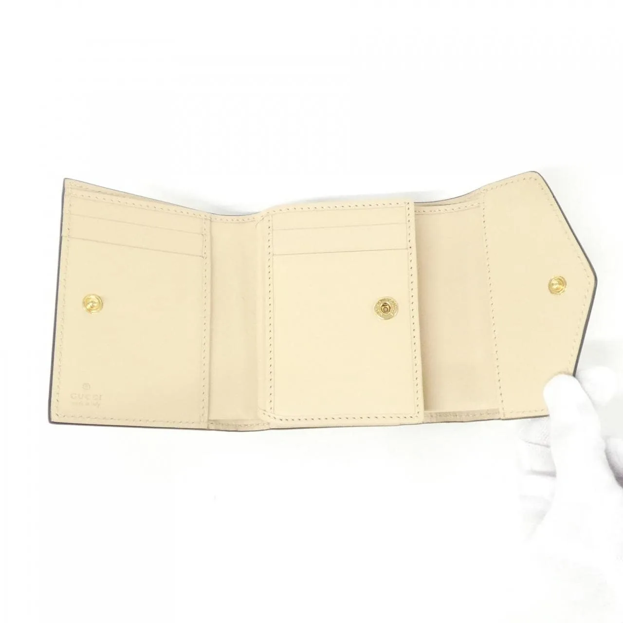 GUCCI 772793 AAC1Q Wallet Leather 黑色 皮革 中古品A - 縮圖 4