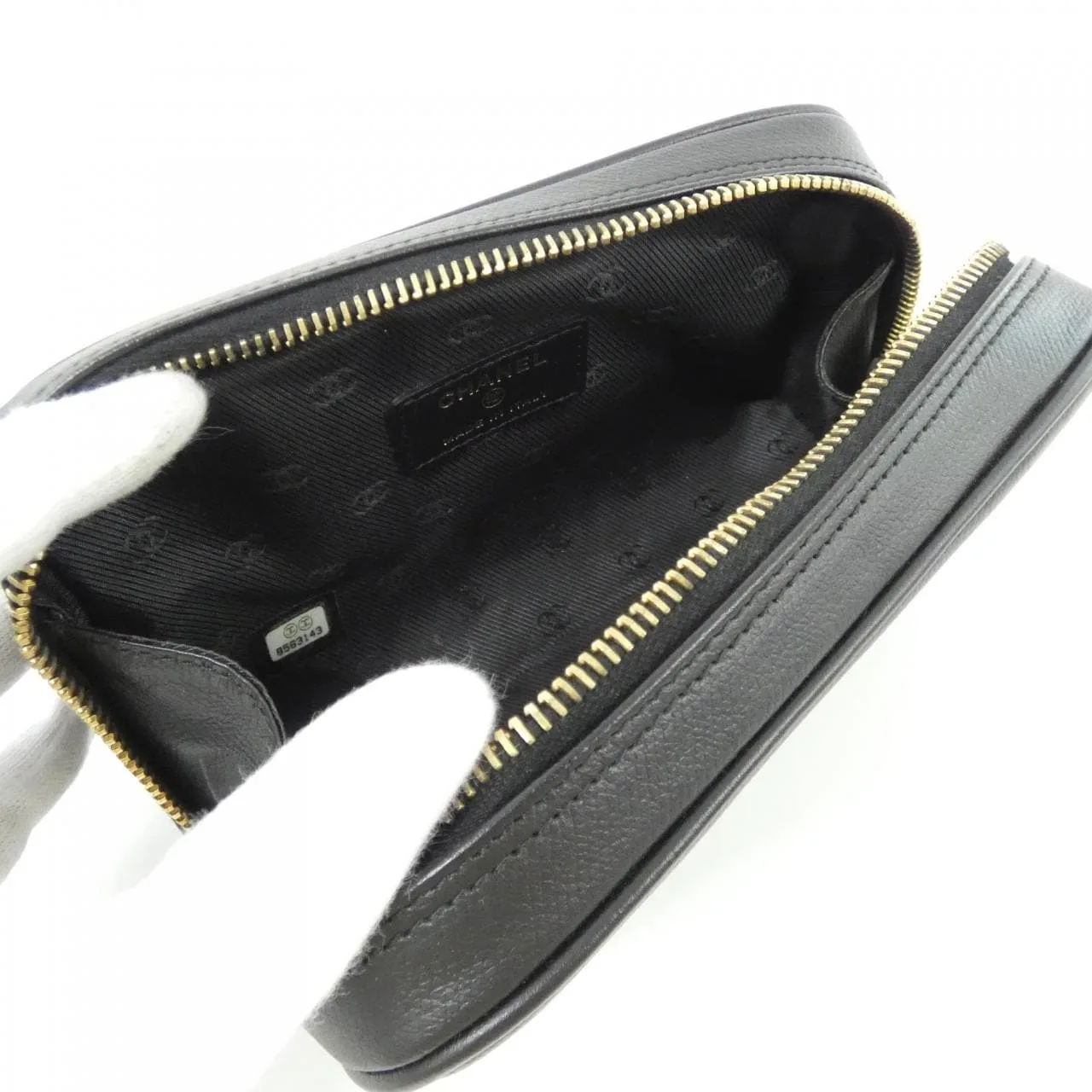 CHANEL 20913 Pouch 黑色 中古品A - 縮圖 9