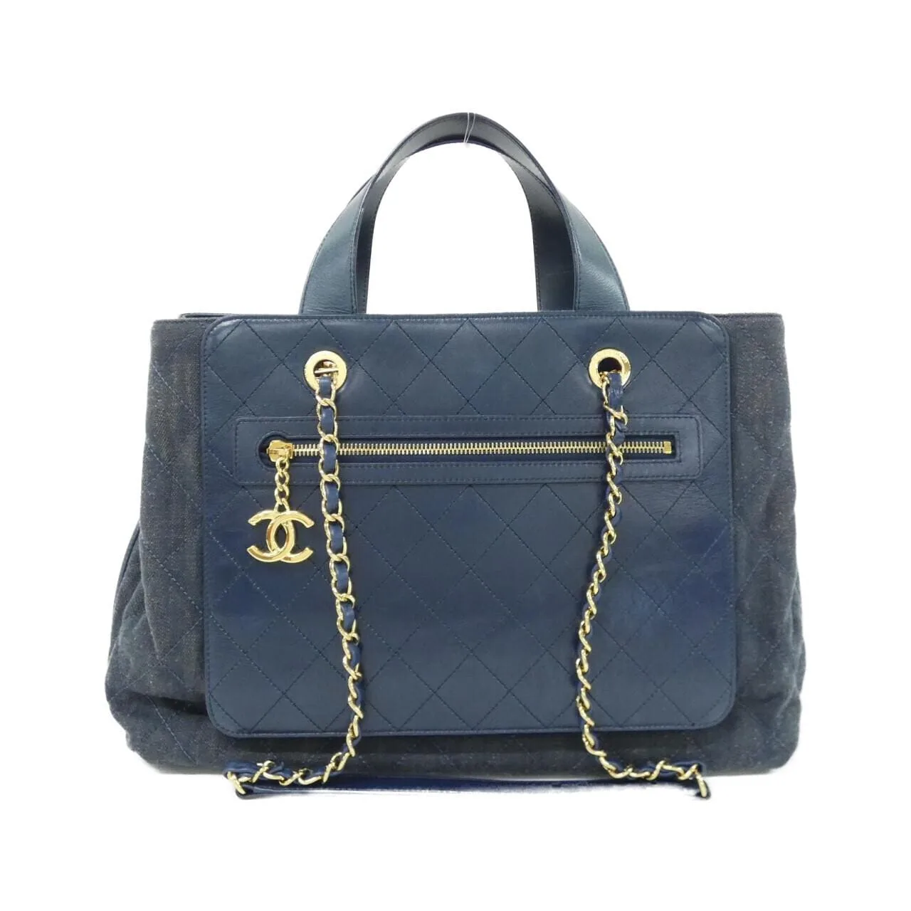 CHANEL 93560 Handbag Denim Blue