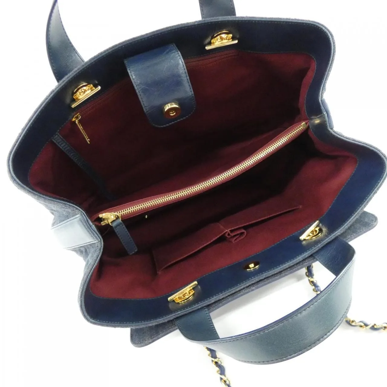 CHANEL 93560 Handbag Denim Blue Denim Rank B - Thumbnail 7