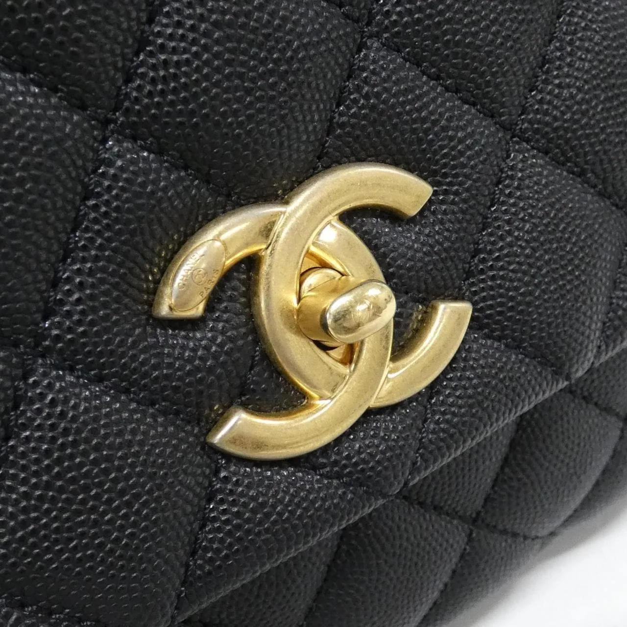 CHANEL Matelasse 92991 Handbag Grained Calfskin Black Grained Calfskin Rank A - Thumbnail 4