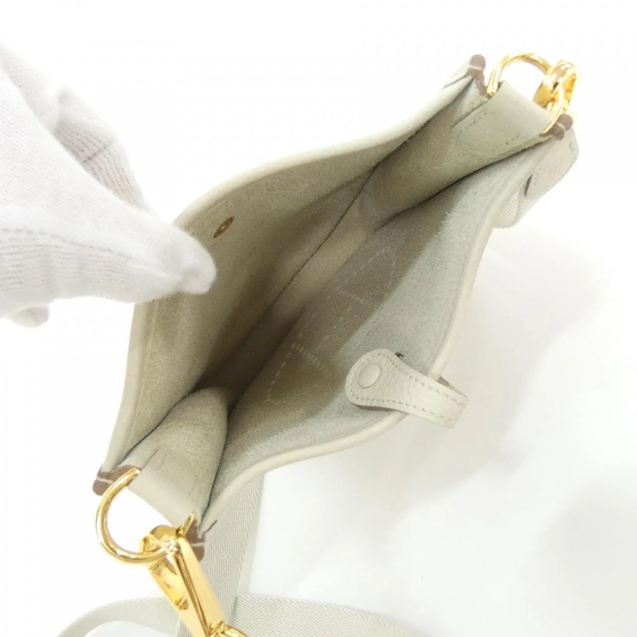 HERMES Evelyne 069426CC Shoulder Clemence 黑色 Clemence 皮 中古品A - 縮圖 7