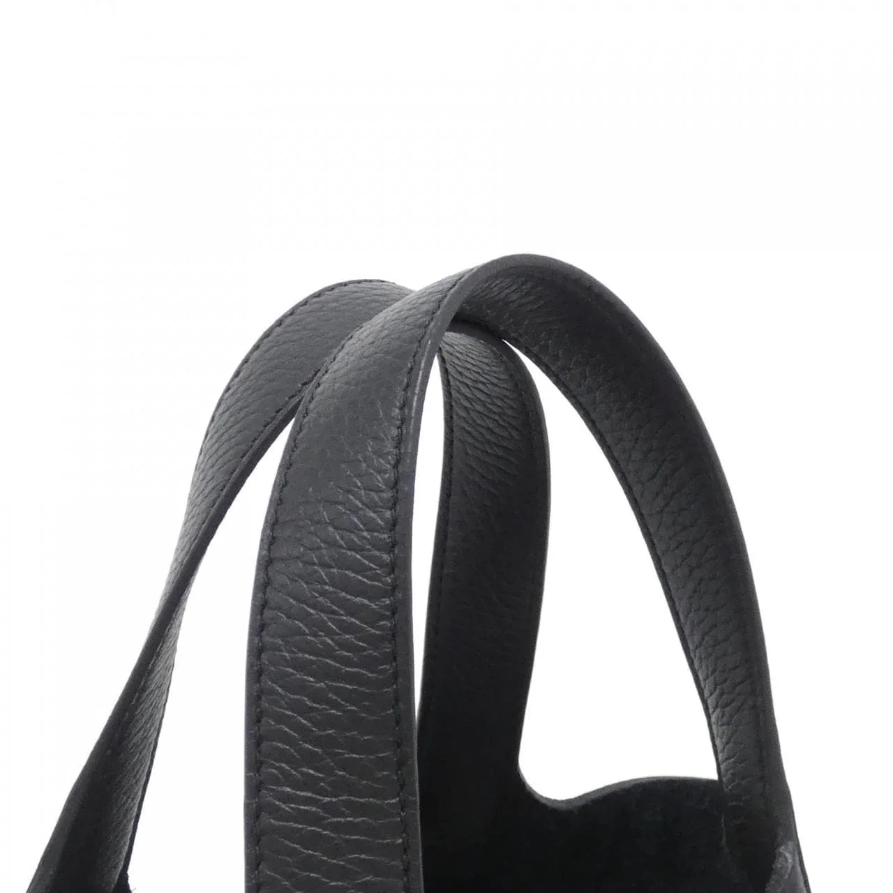 HERMES Picotin 056289CK Handbag Clemence Black Clemence Leather Rank A - Thumbnail 4