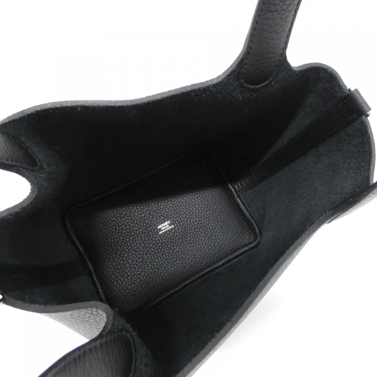 HERMES Picotin 056289CK Handbag Clemence Black Clemence Leather Rank A - Thumbnail 5