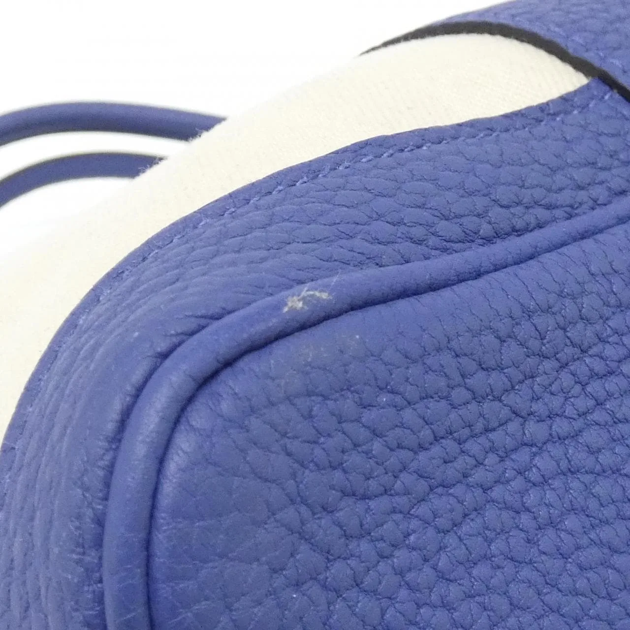 HERMES Garden Party 066739CK Tote Blue Rank A - Thumbnail 2