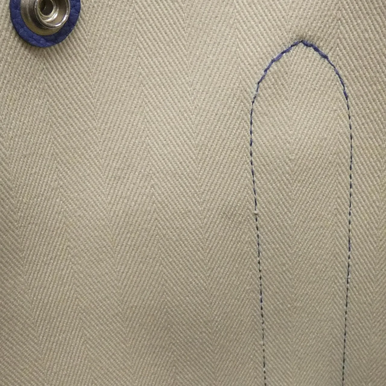 HERMES Garden Party 066739CK Tote Blue Rank A - Thumbnail 5